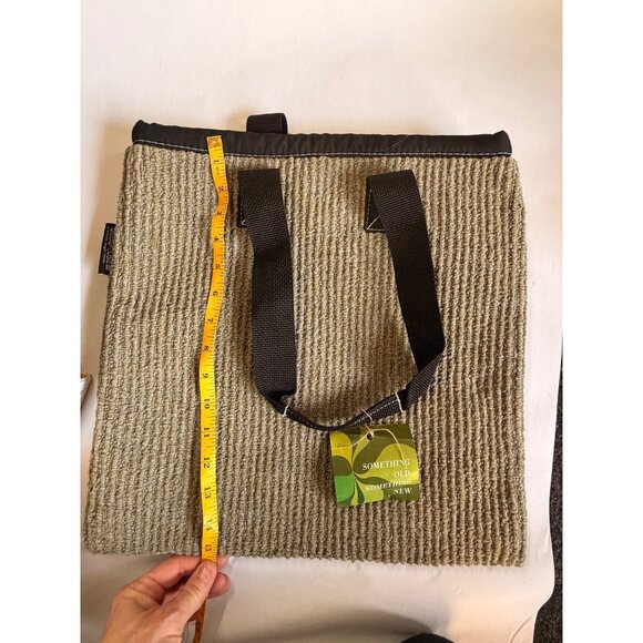 Eco-Friendly Interface Tote Bag W/ Black Straps & Textured Woven Design - Picture 4 of 7